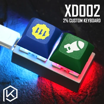 xd002 xiudi 2% Custom Mehaaniline Klaviatuur, 2 võtmed Underglow ja lülitada RGB PCB programmeeritud pikavaihdettavaa macro key alumiinium puhul