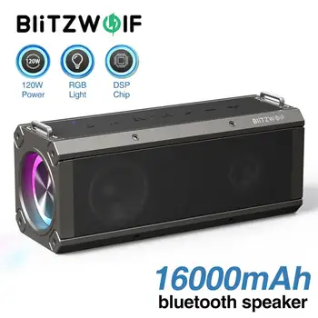 BlitzWolf BW-WA3 PRO 120W 16000mAh Bluetooth-5.0 Kõlarid Wirelss Kõlar RGB Valgus PortableDual Diafragma Sügav Bass Kõlar