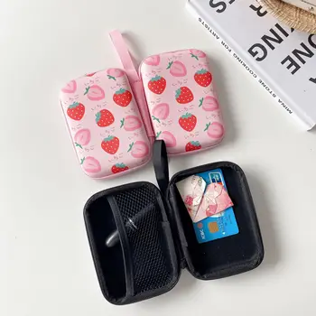 Cartoon Mini Ladustamise Kotid Armas jaoks Airpods Kõrvaklappide Storage Case for IPhone USB Kaabel, Kõrvaklapid Earbud Tarvikute Ladustamise Kott 2