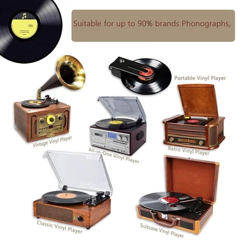 Plaadimängija Nõelad Asendamine, 5 Pack Turntable Asendamine Nõela Vinüül plaadimängija LP Phonograph,Victrola 2