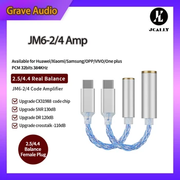 JCALLY Kõrvaklappide Adapter Digital Audio JM6-2 JM6-4 C-Tüüpi 3,5 mm Mobiiltelefoni Adapter Dekooder Amp DAC CX31988