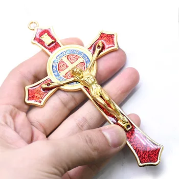 Krutsifiks, Metallist Materialreligious palve risti Kodu kirik tarnete Katoliku jeesuse kristuse risti kingitused, suveniirid