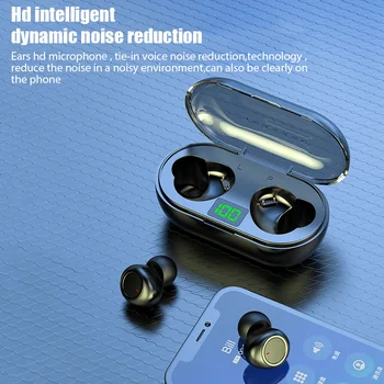 Y50 kõrvaklapid TWS gamer Headset Sport Väljas Traadita Kõrvaklappide 5.0 Bluetooth ühendust Laadimine veekindel fone Earbuds 0
