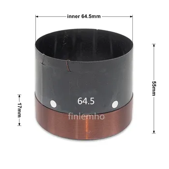 64/64.5/65.5 mm Voice Coil Kohta Woofer Speaker kodukino HiFi Süsteem Auto Bass Remont Ümmargused Vasest Traat, Must Alumiinium 3