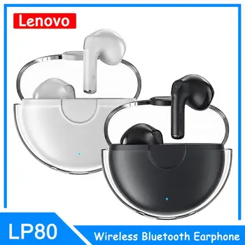 Originaal Lenovo LP80 Kõrvaklapid TWS Bluetooth5.0 Traadita Tervisespordi-Veekindel Peakomplekt Madal Latentsus Mängude Earbuds Koos Mic