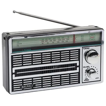 Kaasaskantav AM/FM/SW Vintage Hõbe Eakate Raadio, Outdoor Kaasaskantav Raadio, millel Nupp Kohanemise Võti
