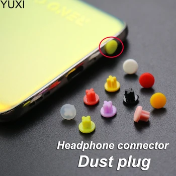 YUXI 10TK Silikoon Kõrvaklappide Pesa Tolmu Pistiku Auk Plug Audio Mikrofoni Liides Korgiga Sülearvuti Tolmust Plug-Liidese Kaas
