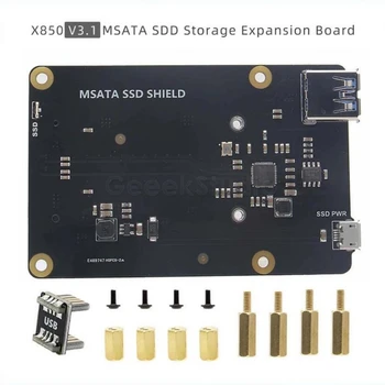 X850 V3.1 mSATA SSD ja USB 3.0 Ladustamine Moodul Expansion Board Vaarika Pi 3B+ (Pluss) /3B