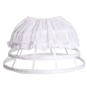 Naiste 4 Kõvadele Kostüüm Crinoline Lolita Girls Sifonki Petticoat Seelik Lühikeste Poole Tõsta Cosplay Underskirt Valge 2023