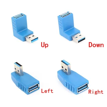 1tk 90 Kraadi Vasakule-Paremale Kaldu USB 3.0 Meeste ja Naiste Adapter Connector Sülearvuti