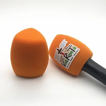 Linhuipad 15 Oranž värv mikrofon tuuleklaasid kohandada logo Pihuarvutite esiklaas Jaoks Mikrofon Sennheiser 4CM(1.57 in) 0