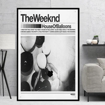 Plakat Prindib The Weeknd StarBoy R&B House Õhupallid Rap-Muusika Albumi Õlimaal Lõuendil Seina Art Pilte Elutuba Home Decor 1
