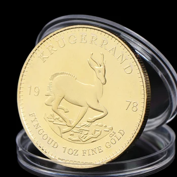 1974/1978/2021 Lõuna-Aafrika Kulla Krugerrand Mündi Kuldmünt Replica Cosplay Prop Kruger Sümboolne Väärtus Meenemünte 4