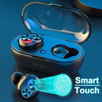 TWS Kõrvaklapid Juhtmeta Bluetooth Kõrvaklappide 5.0 Touch Sport Veekindel Stereo Müra Vähendamise Earbuds Koos Mic Kõrvaklapid