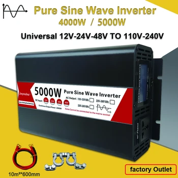 Pure Sine Wave Inverter 12v 220v 4000W 5000W DC 12V 24V 48V AC 220V Muundur Solar Car Power Inverter Trafo LED