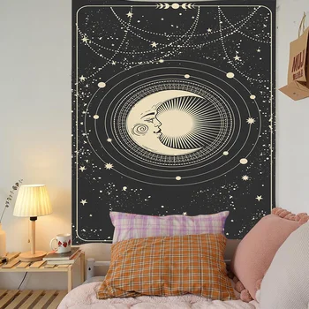Päike ja Kuu Tarot Vaip Seina Riputamise Ranna Rätik Astroloogia Voodi Kate Tapestry Taust Home Decor Tekk Kardinad