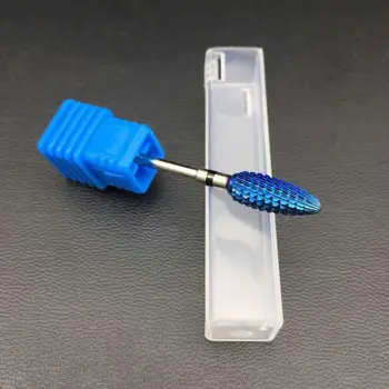 6 Tüüp Sinine Volframkarbiid Burrs Nano Lakk Küünte Drill Bit Metallist Bits Maniküür Naelte Tarvikud Küünte Lõikur Vahendid 3