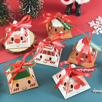 10tk Merry Christmas Candy Cookie Kingitus Packag Kastid, Kotid koos Lindi Navidad Natal Noel Uus Aasta 2023 Partei Teenetemärgi Tarvikud