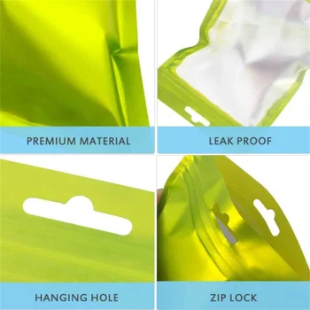10tk Plastist Matt Must Alumiinium Foolium Zip Lock Pakendi Kott, Ehted Kaelakee Storage Pouch Väikest Kotikest Toidu Proovi Kotid 2