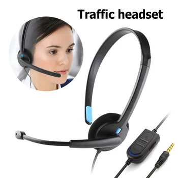 Kõnekeskuse Headset koos Mic Teenuse Kõrvaklappide Telefon Juhtmega Telefon Peakomplekti Ülestõstetav Peapaela Keskus Liikluse Arvuti